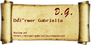 Dörmer Gabriella névjegykártya